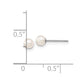 3- Round Akoya Saltwater Cultured Pearl Post Earrings - WBC