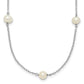 5- Round Freshwater Cultured Pearl 7-Station Necklace - WBC