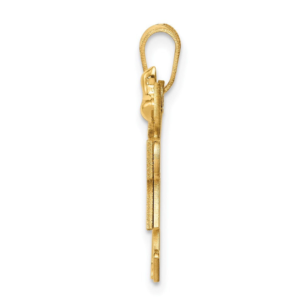The Kids Solid Engravable Small Double Girls Kiss Charm - WBC