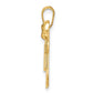 The Kids Solid Engravable Small Girl on Left and Boy on Right Kiss Charm - WBC