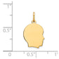 Plain Small .009 Gauge Facing Right Engravable Boy Head Charm - WBC