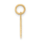14K Gold Small Facing Right Engravable Girl Head Charm, 10mm