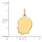 Plain Small .009 Gauge Facing Left Engravable Boy Head Charm - WBC