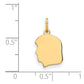 Plain Small .011 Gauge Facing Left Engravable Girl Head Charm - WBC