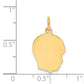 Plain Medium .013 Gauge Facing Right Engravable Boy Head Charm - WBC