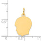 Plain Medium .009 Gauge Facing Left Engravable Boy Head Charm - WBC