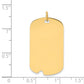 Plain .027 Gauge Engravable Dog Tag with Notch Disc Charm - WBC