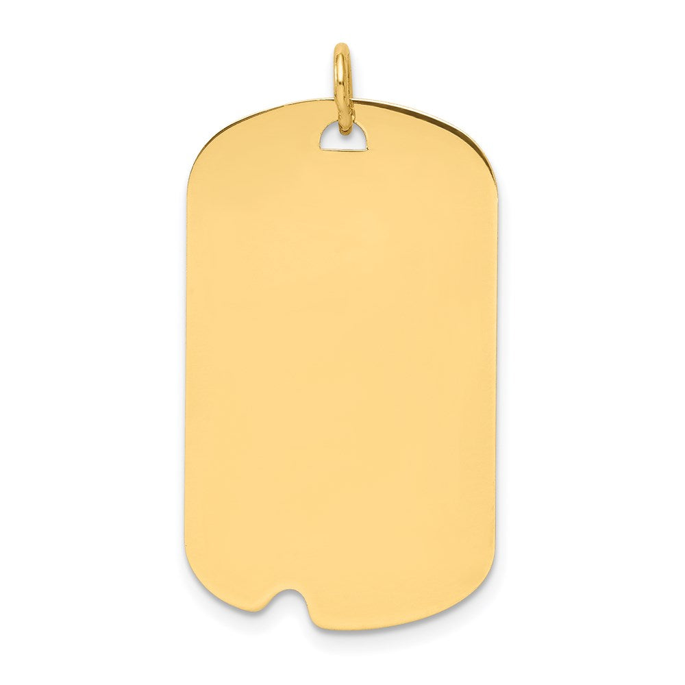 Plain .027 Gauge Engravable Dog Tag with Notch Disc Charm - WBC