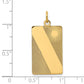 Patterned Sunburst with Diagonal Stripe .013 Gauge Engravable Rectangular Disc Charm - WBC