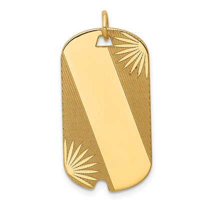 Patterned Sunburst with Diagonal Stripe .018 Gauge Engravable Dog Tag Disc Charm - WBC