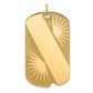 Patterned Sunburst with Diagonal Stripe .018 Gauge Engravable Dog Tag Disc Charm - WBC
