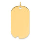14K Gold Engravable Dog Tag with Notch Disc Charm, 13mm