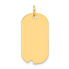 14K Gold Engravable Dog Tag with Notch Disc Charm, 13mm