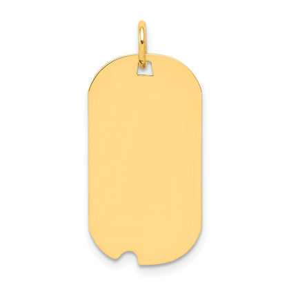 Plain .027 Gauge Engravable Dog Tag with Notch Disc Charm - WBC