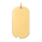 14K Gold Engravable Dog Tag with Notch Disc Charm, 13mm