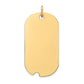 Plain .035 Gauge Engravable Dog Tag with Notch Disc Charm - WBC