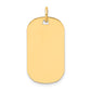 14K Gold Engravable Dog Tag Disc Charm, 13mm