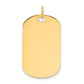 14K Gold Engravable Dog Tag Disc Charm, 13mm