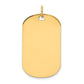 14K Gold Engravable Dog Tag Disc Charm, 13mm