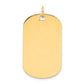 14K Gold Engravable Dog Tag Disc Charm, 13mm