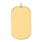 14K Gold Engravable Dog Tag Disc Charm, 13mm
