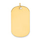 14K Gold Engravable Dog Tag Disc Charm, 13mm