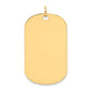 14K Gold Engravable Dog Tag Disc Charm, 13mm