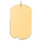 14K Gold Engravable Dog Tag with Notch Disc Charm, 15mm