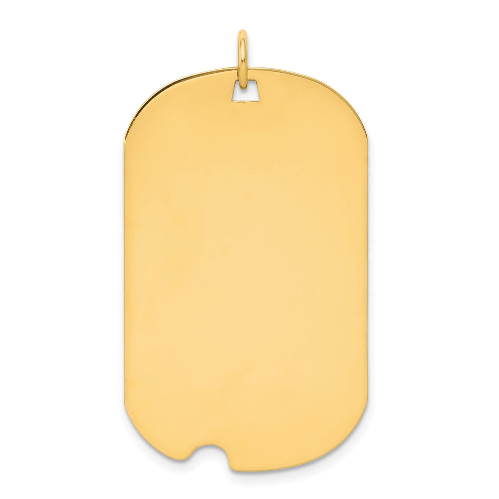 Plain .035 Gauge Engravable Dog Tag with Notch Disc Charm - WBC