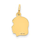 .013 Depth Engravable Girl Head Charm - WBC