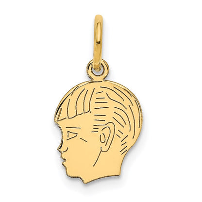 .013 Depth Engravable Boy Head Charm - WBC