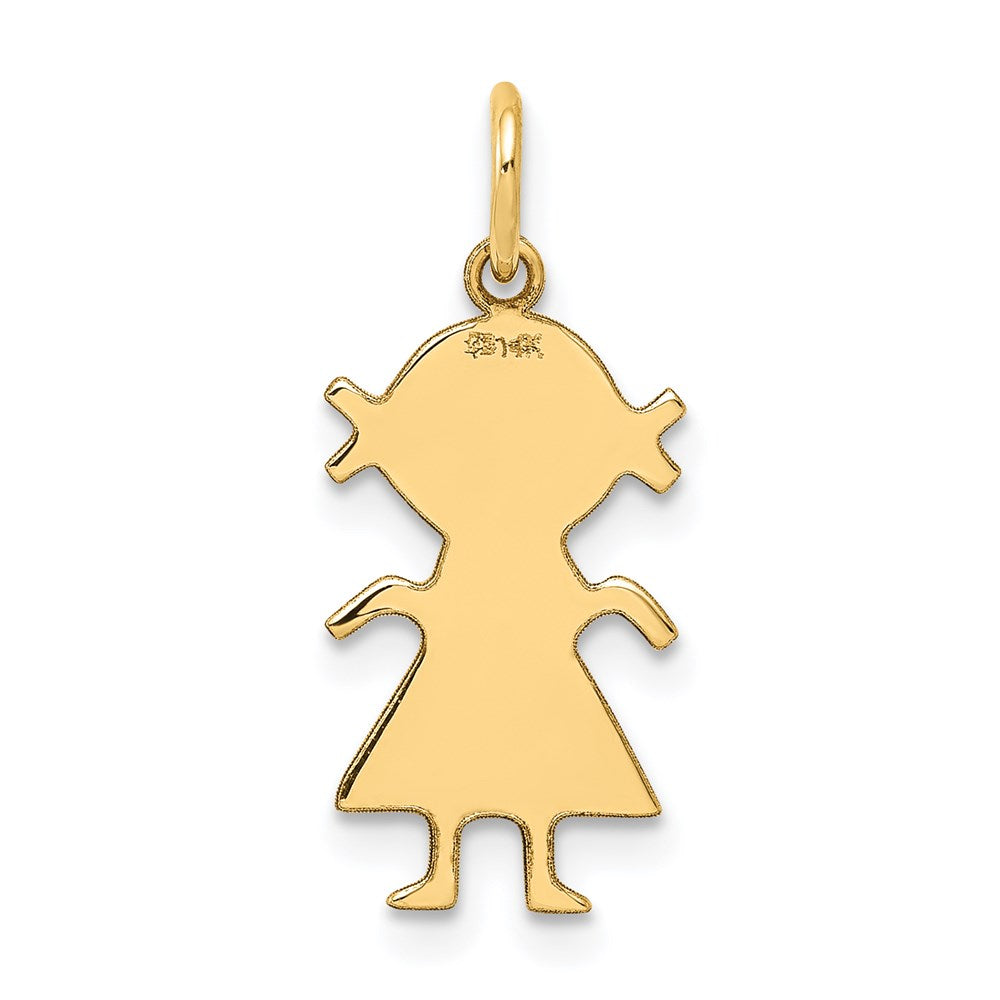 .011 Depth Engravable Girl Charm - WBC