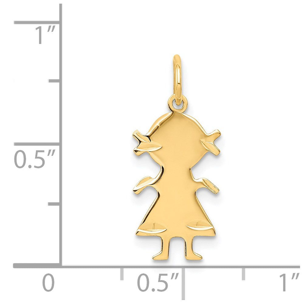 .011 Depth Engravable Girl Charm - WBC