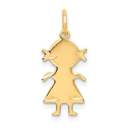 .011 Depth Engravable Girl Charm - WBC