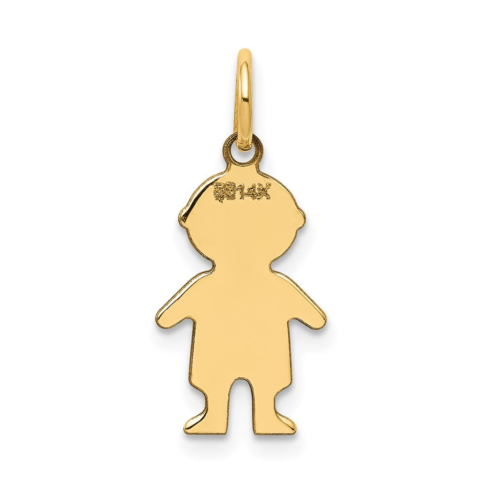 .018 Depth Engravable Boy Charm - WBC