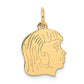 .018 Depth Engravable Girl Head Charm - WBC