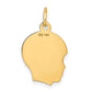 .018 Depth Engravable Boy Head Charm - WBC