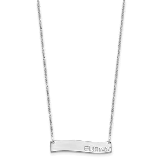 Small BRADLEY HAND Curved Bar Necklace - WBC