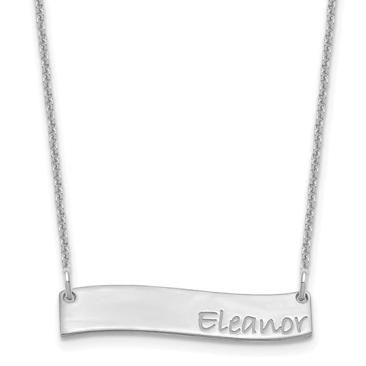 Small BRADLEY HAND Curved Bar Necklace - WBC