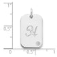 Initial Dog Tag with Diamond Charm - WBC