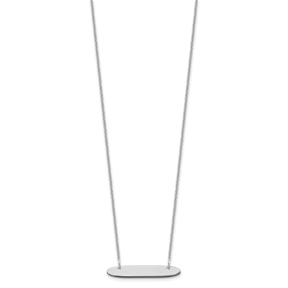 Small Oblong Blank Bar Necklace - WBC