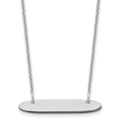 Small Oblong Blank Bar Necklace - WBC