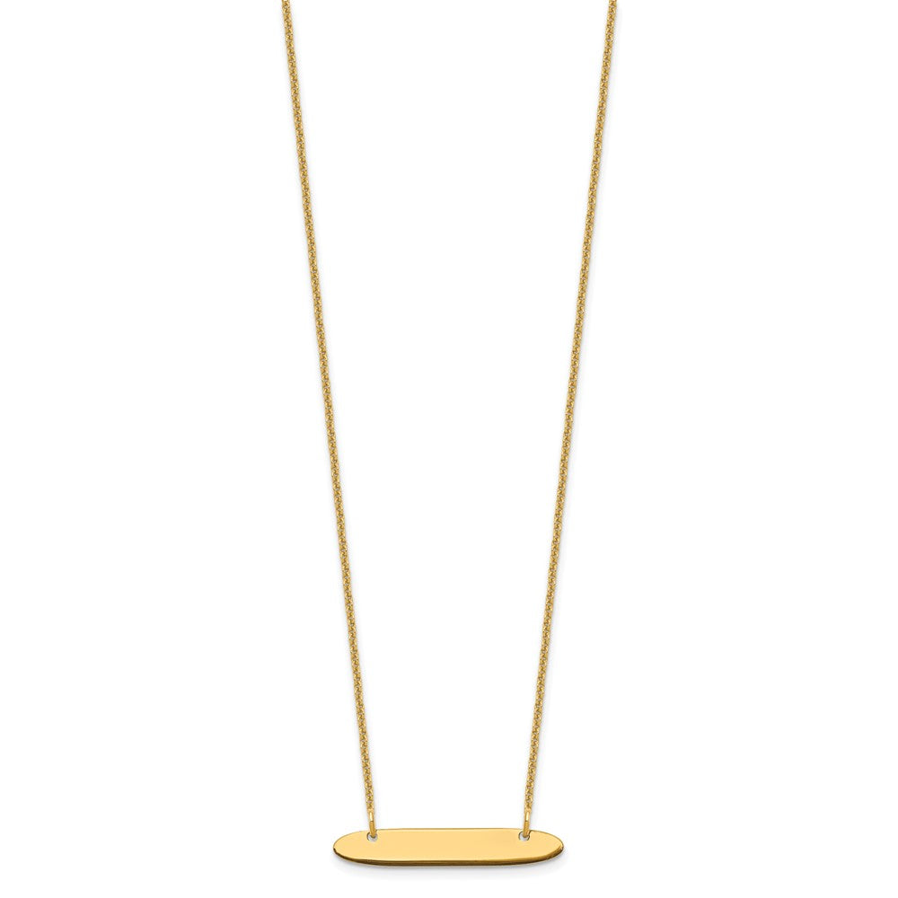 Small Oblong Blank Bar Necklace - WBC