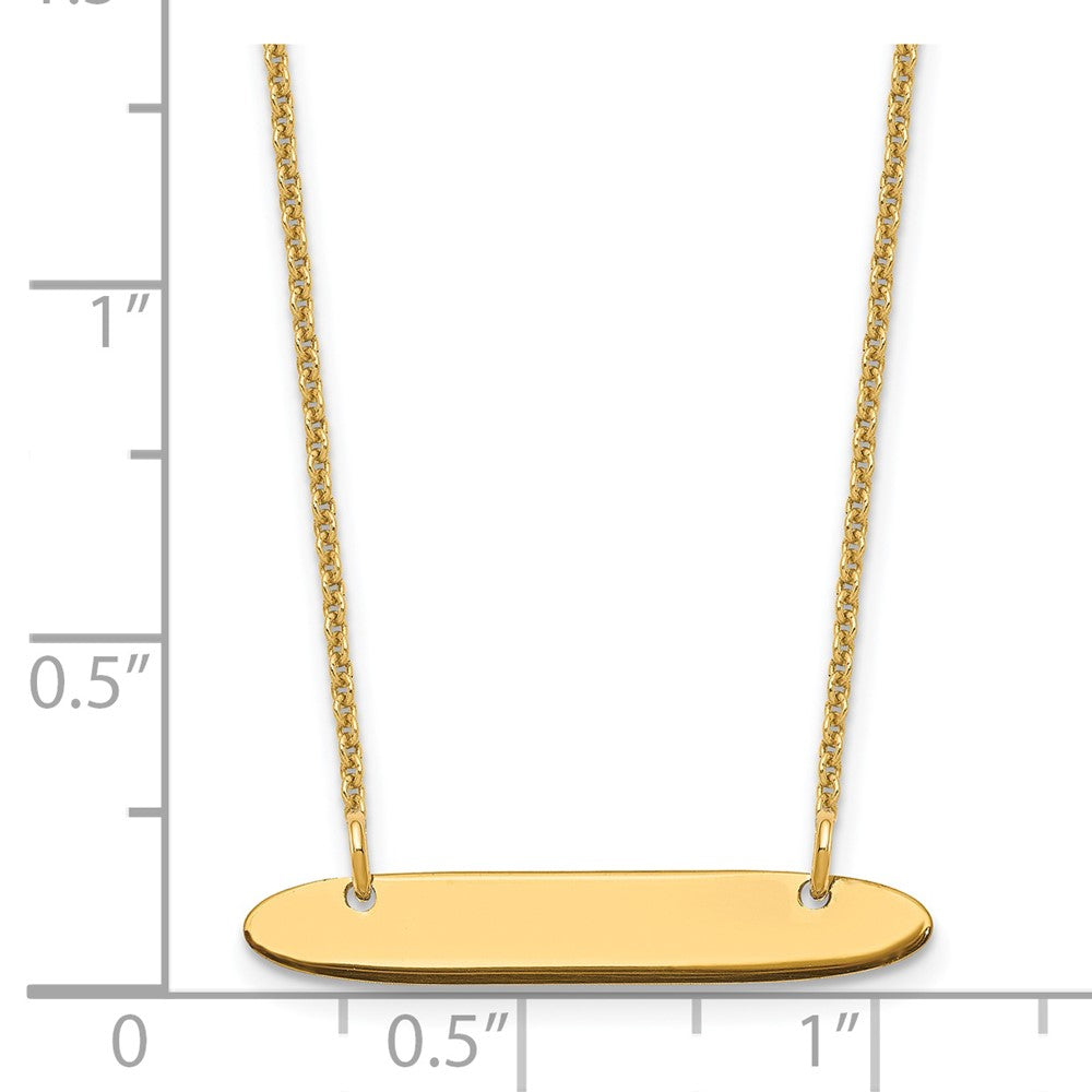 Small Oblong Blank Bar Necklace - WBC