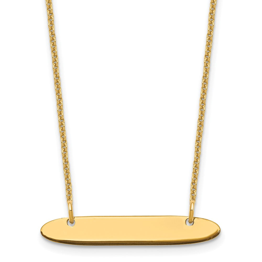 Small Oblong Blank Bar Necklace - WBC