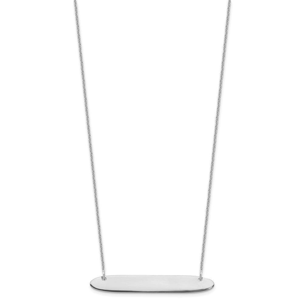 Medium Oblong Blank Bar Necklace - WBC