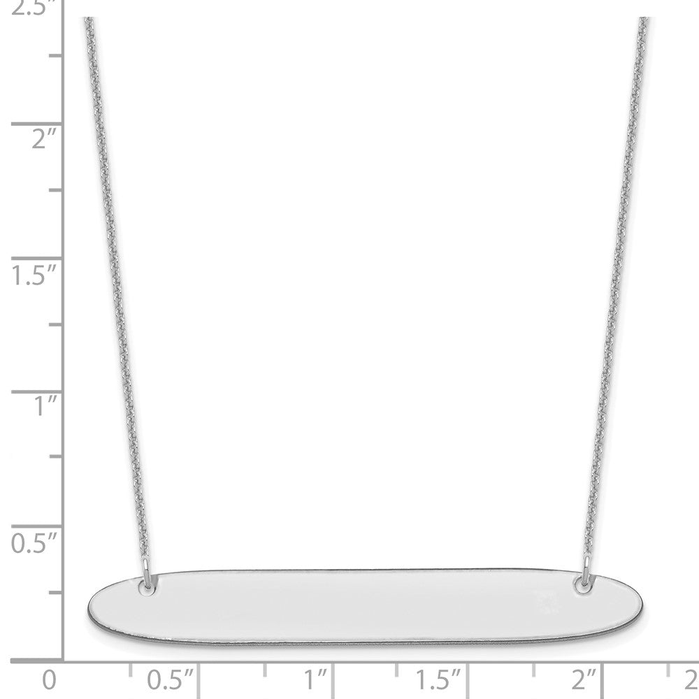 Large Oblong Blank Bar Necklace - WBC