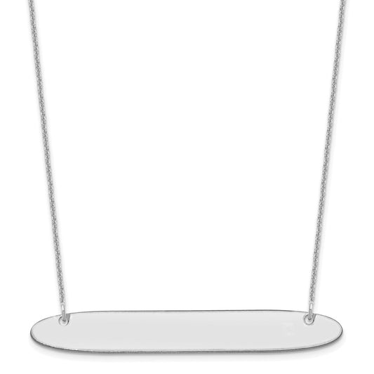 Large Oblong Blank Bar Necklace - WBC