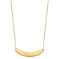 Large EDWARDIAN SCRIPT Curved Bar Necklace - WBC