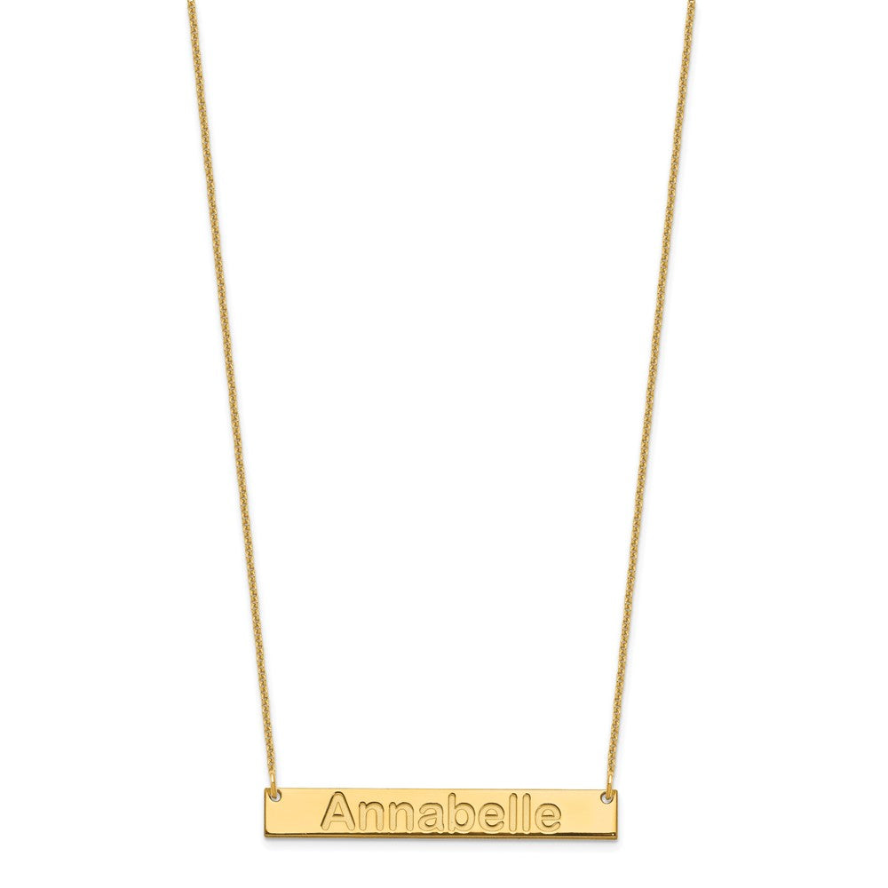 Medium ARIAL ROUNDED Bar Necklace - WBC